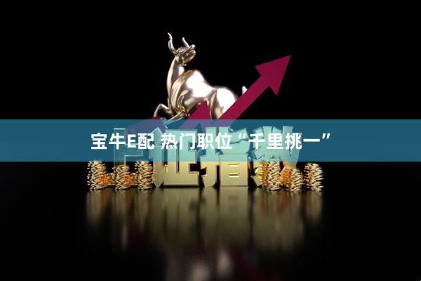 宝牛E配 热门职位“千里挑一”